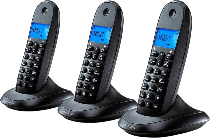 Телефон стаціонарний Motorola C1003 CB+ Trio Black (E07000D48B3AES) - зображення 1