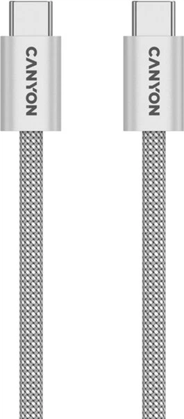 Кабель Canyon OnWire 60MG C-C 60W Magnet Braided 1 м Light Grey (CND-CCMG60AB15LG) - зображення 4