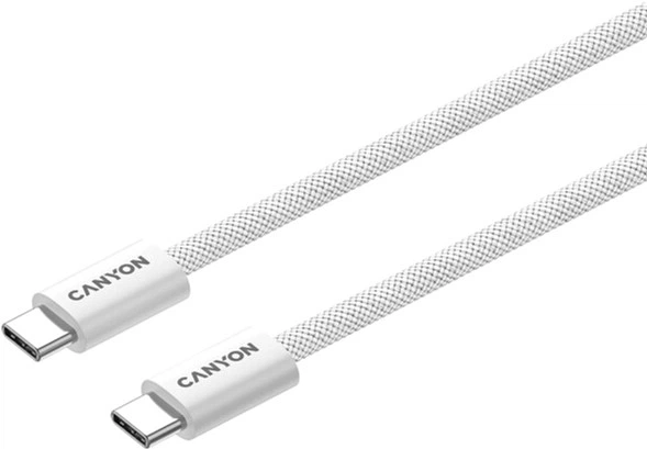 Кабель Canyon OnWire 60MG C-C 60W Magnet Braided 1 м White (CND-CCMG60AB15W) - зображення 5
