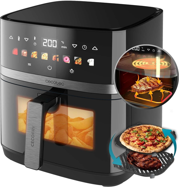 Frytkownica beztłuszczowa Cecotec Cecofry&Grill Duoheat 8000 - obraz 2