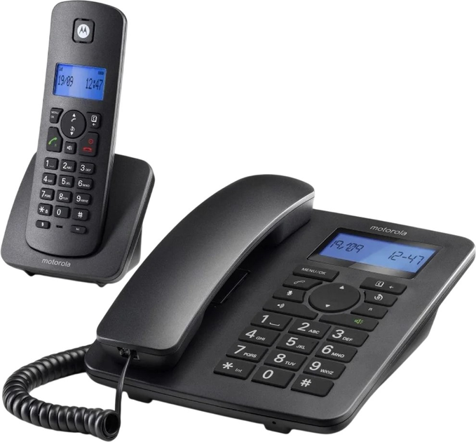 Telefon stacjonarny Motorola C4201 Combo Black (E10E09K19B1GES) - obraz 1