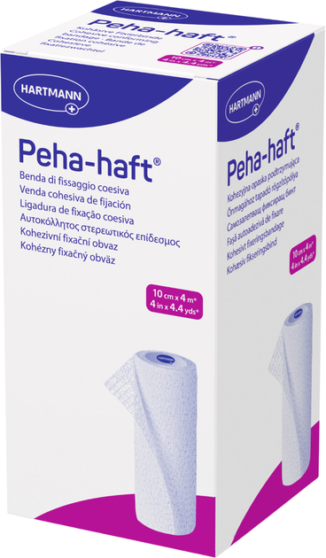 Бинт когезивний фіксуючий Hartmann Peha-haft 10 см x 4 м (4052199666501) - зображення 1