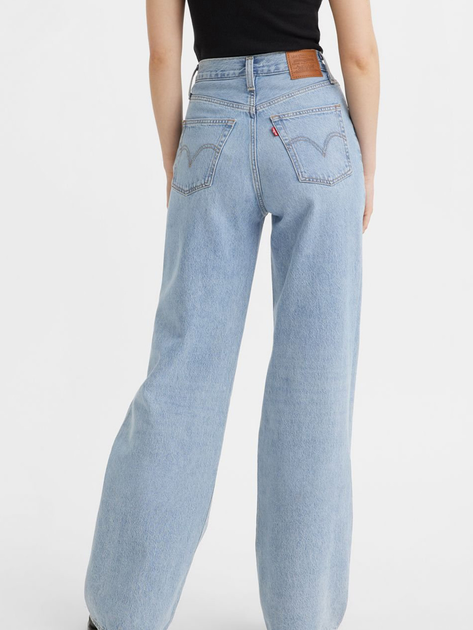 Джинси жіночі Levi's Ribcage Wide Leg H223 Far And Wide A6081-0002 W25L34 Блакитні (5401128251223) - зображення 2