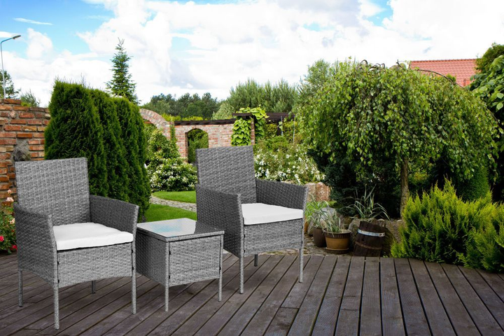 Komplet mebli ogrodowych ModernHome by Multistore MultiGarden (CRF2512 LIGHT GREY) - obraz 9