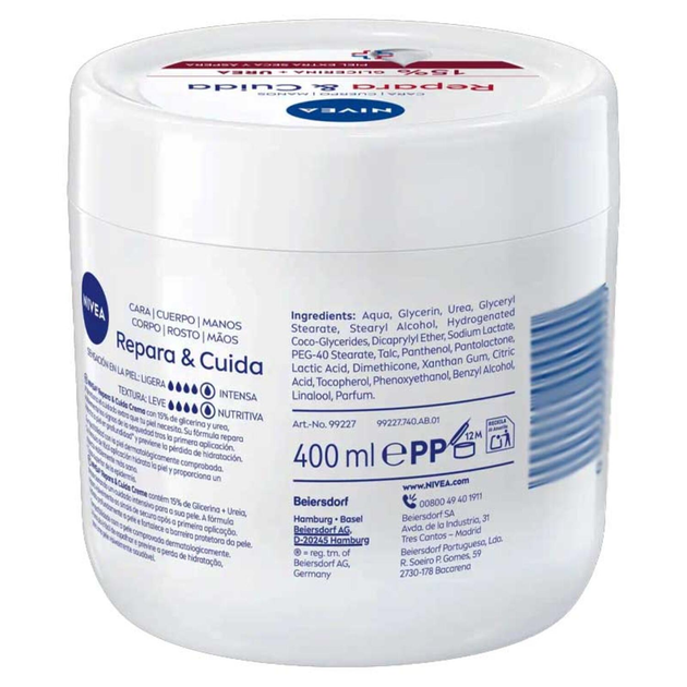Krem do ciała Nivea Repair & Care nawilżający z gliceryną i mocznikiem 400 ml (4006000127446) - obraz 1