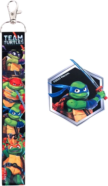 Набір Kite TMNT Mutant Mayhem бейдж на липучці та підвіска (NT25-3010) - зображення 2