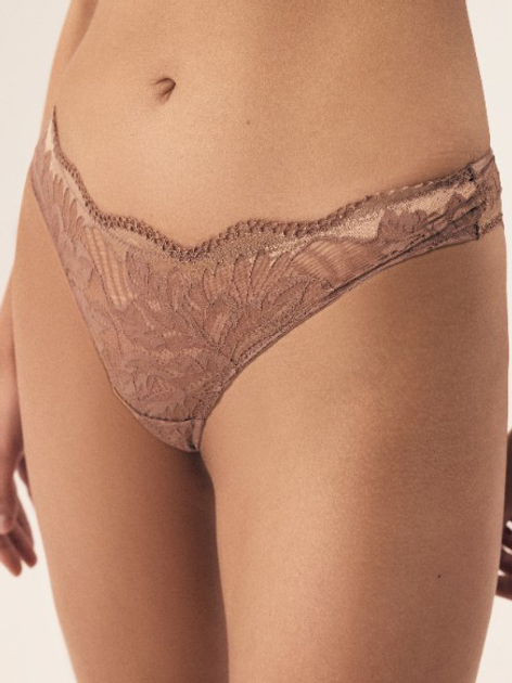 Majtki stringi damskie koronkowe Esotiq Kavi 42327-84X XL Beżowe (5903972386705) - obraz 1