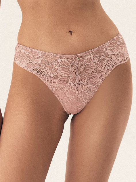 Majtki tanga damskie koronkowe Esotiq Blueberry 42556-39X XL Różowe (5903972524510) - obraz 1