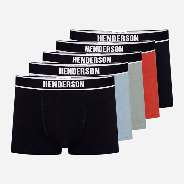 Набір трусів боксерів чоловічих бавовняних 5 шт Henderson Soon 42694-MLC M Різнокольоровий (5903972380383) - зображення 1