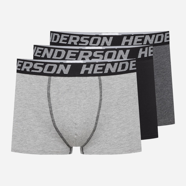 Набір трусів боксерів чоловічих бавовняних 3 шт Henderson Onset 42740-MLC 3XL Чорний/Сірий/Графітовий (5903972382066) - зображення 1