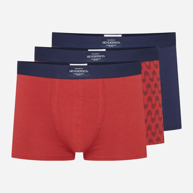 Zestaw majtek męskich typu bokserki 3 szt Henderson Oxbow 42748-MLC XL Granatowy/Czerwony (5903972382455) - obraz 1