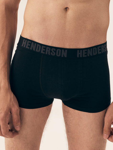 Набір трусів боксерів чоловічих бавовняних 5 шт Henderson Optic 42753-MLC 2XL Чорний/Сірий (5903972382721) - зображення 1