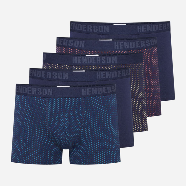 Набір трусів боксерів чоловічих бавовняних 5 шт Henderson Ozone 42756-MLC 2XL Різнокольоровий (5903972382875) - зображення 1