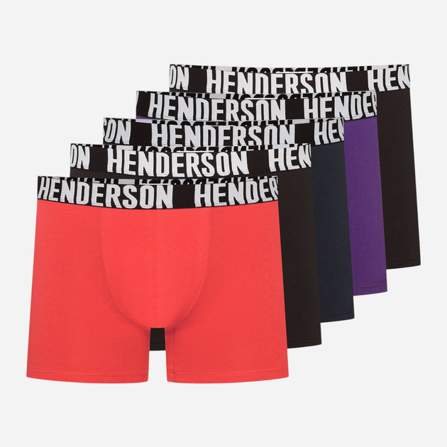 Zestaw majtek męskich typu bokserki 5 szt Henderson Opener 42760-MLC M Wielobarwny (5903972383032) - obraz 1
