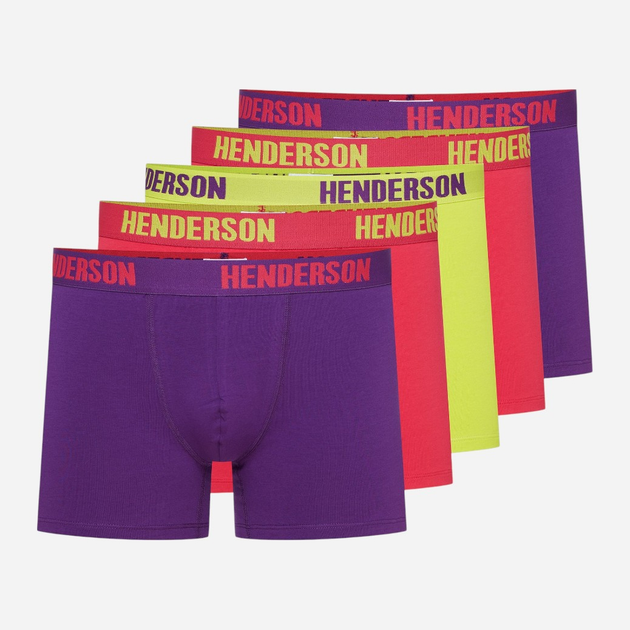 Набір трусів боксерів чоловічих бавовняних 5 шт Henderson Offset 42762-MLC XL Різнокольоровий (5903972383155) - зображення 1