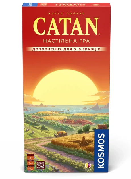 Настольная игра ROZUM Катан: Доповнення для 5-6 гравців (Catan: 5-6 Player Extension) (R101UA) - Фото 1 Настольная игра ROZUM Катан: Доповнення для 5-6 гравців (Catan: 5-6 Player Extension) (R101UA) - изображение 1