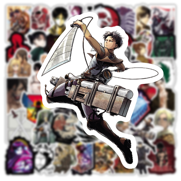 Стикерпак Атака титанов Attack on Titan, 50 шт(MS_C6B60B8DE408) - изображение 3