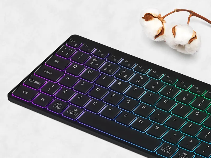 Klawiatura bezprzewodowa Canyon HKB-W11 Slim Dual Mode Wireless/Bluetooth RGB Black (CNS-HBTK11B) - obraz 10
