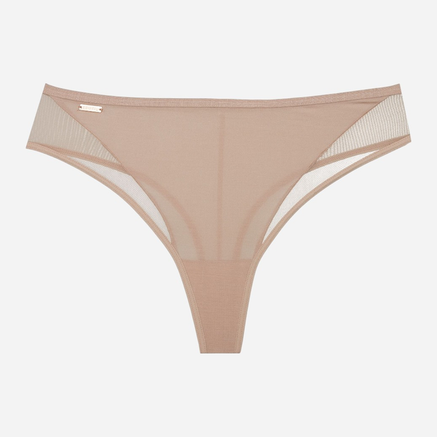 Majtki tanga damskie siateczkowe Esotiq Blissy 42888-80X L Beżowe (5903972557105) - obraz 5