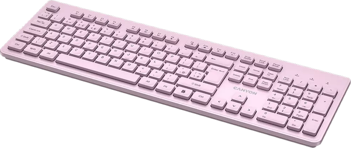 Клавіатура бездротова Canyon HKB-W01 Silent Wireless Pink (CNS-HKBW01P) - зображення 2