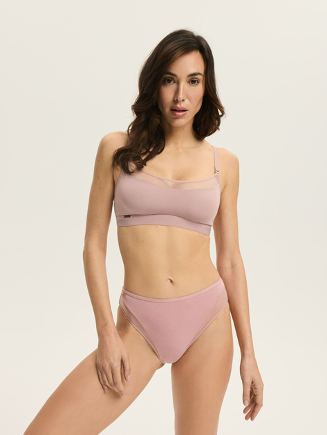Majtki figi damskie z wysokim stanem Esotiq Blissy 42889-39X 2XL Różowe (5903972557198) - obraz 3