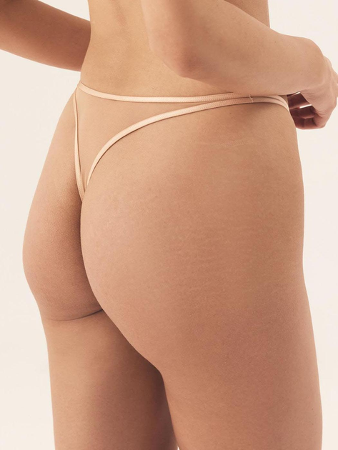 Majtki stringi damskie siateczkowe Esotiq Nuts 43160-82X S Beżowe (5903972525791) - obraz 2