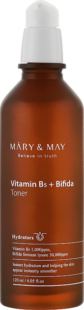Тонер з біфідобактеріями й вітаміном В5 - Mary & May Vitamine В5+ Bifida Toner 120ml (1066930-67375) 