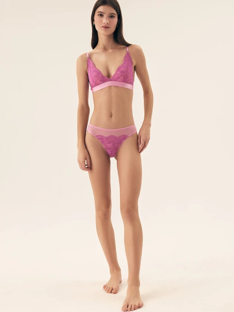 Majtki tanga damskie koronkowe Bloovii Samara 43227-30X M Różowe (5903972577066) - obraz 5