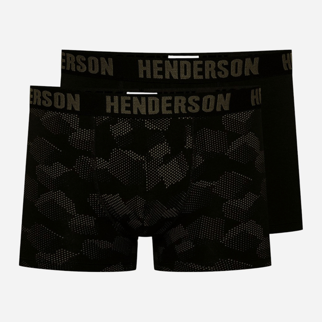 Набір трусів боксерів чоловічих бавовняних 2 шт Henderson Soul 42619-MLC 3XL Чорний/Графітовий (5903972379417) - зображення 1