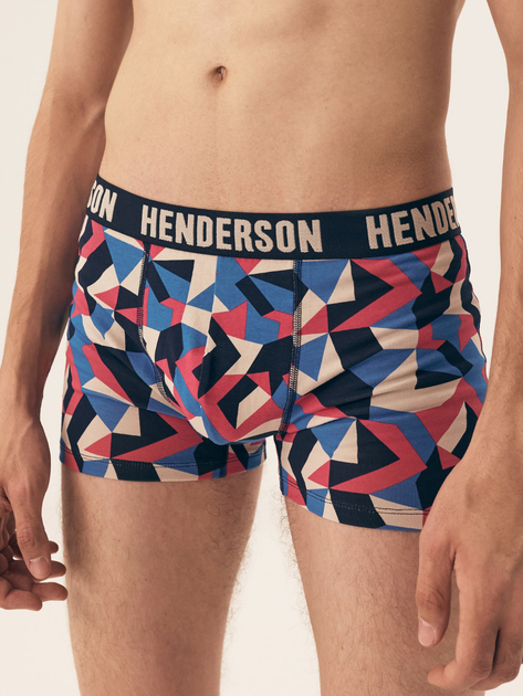 Набір трусів боксерів чоловічих бавовняних 2 шт Henderson Shield 42620-MLC 3XL Чорний/Різнокольоровий (5903972379516) - зображення 2