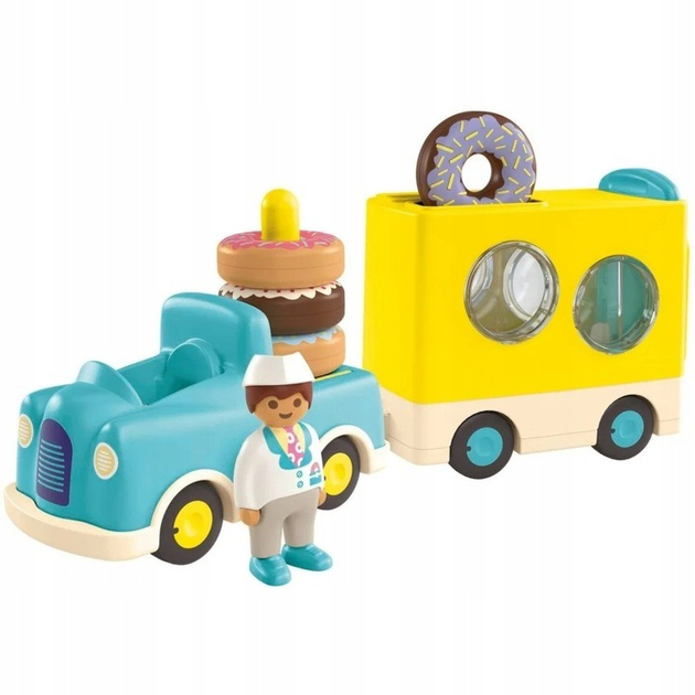 Zestaw konstrukcyjny Playmobil Junior: Szalony Donut Truck z funkcją układania i sortowania 7 elementów (71702) (4008789717023) - obraz 3