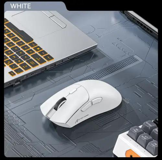 Беспроводная Игровая мышь Attack Shark R1 PAW3311 18000dpi + стикеры White - изображение 8