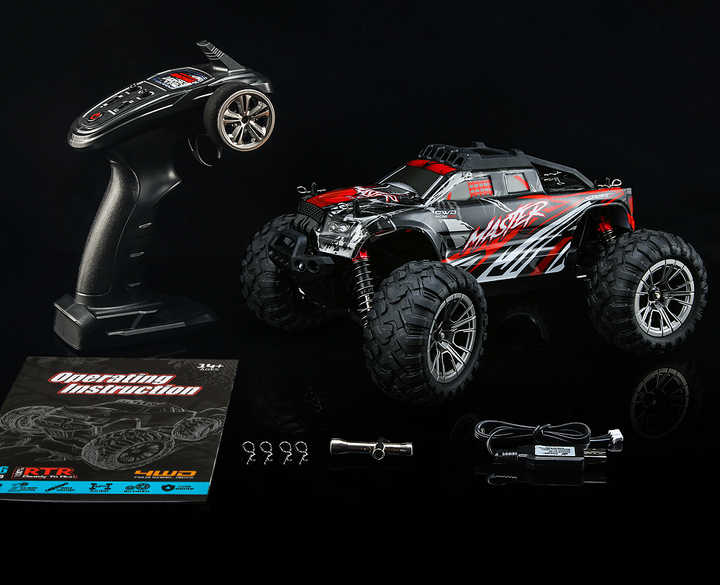 Радіокерована машинка KFPLAN KF11 1:16 4WD, монстр трак до 40 км/год, RC машина позашляховик, 2 АКБ, машинка на пульті - зображення 10