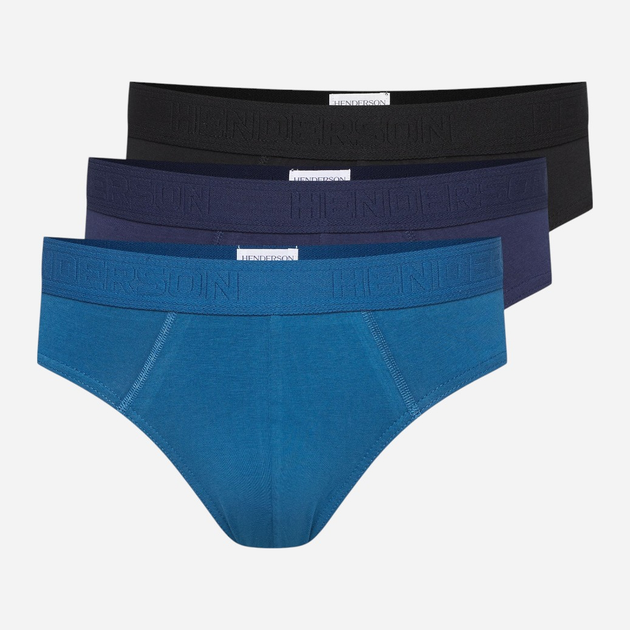 Zestaw majtek męskich typu slipy 3 szt Henderson Other 43185-MLC 3XL Czarny/Granatowy/Niebieski (5903972519486) - obraz 1