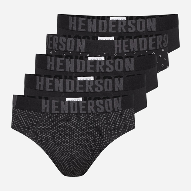 Набір трусів сліпів чоловічих бавовняних 5 шт Henderson Optic 43186-MLC XL Чорний (5903972519578) - зображення 1