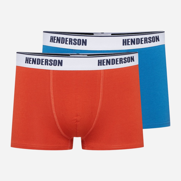Набір трусів боксерів чоловічих бавовняних 2 шт Henderson Switch 42590-MLC 2XL Синій/Оранжевий (5903972379677) - зображення 1
