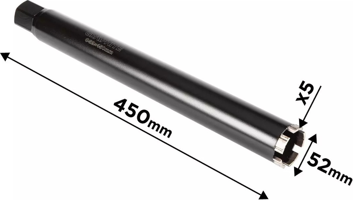 Otwornica diamentowa Graphite 52 x 450 mm x 5T 57H858 (5902062508096) - obraz 8