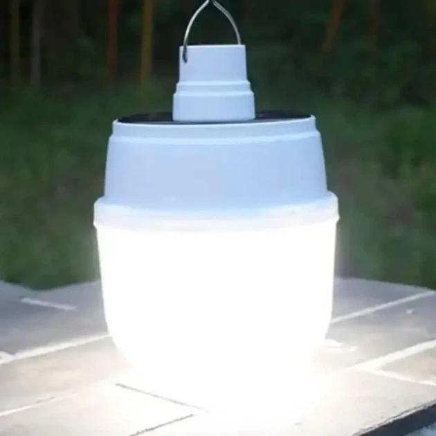 Фонарь для кемпинга аккумуляторный, лампочка с крючком 2022 Solar Emergency Charging Lamp солнечная и акк. для дома, для дачи, для похода, для отдыха, для туризма, для кемпинга, для охоты, для рыбалки - изображение 3