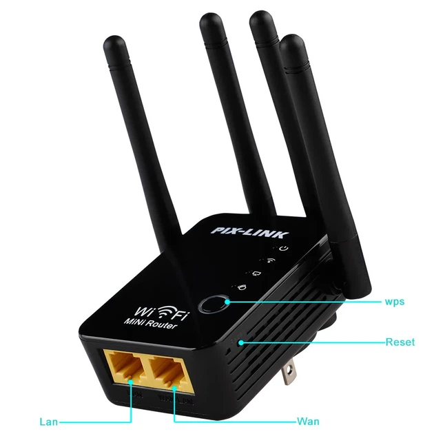 Підсилювач ретранслятор Wi-Fi PIX-LINK LV-WR16Q Black (17604) - зображення 2