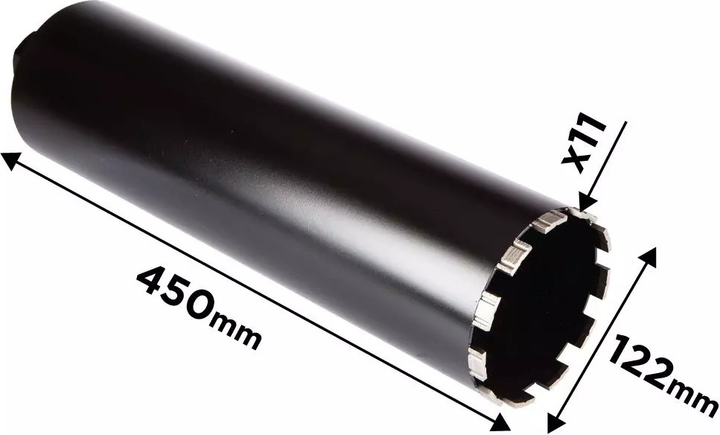 Коронка алмазна Graphite 122 x 450 мм x 11T 57H864 (5902062508133) - зображення 8