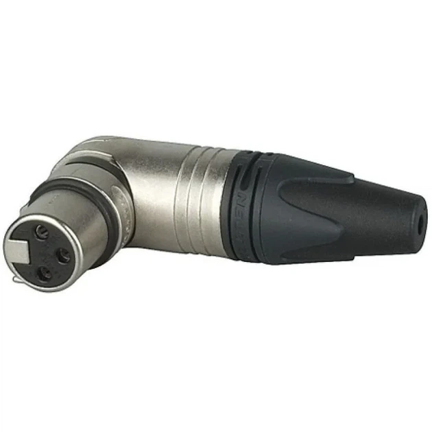 Гніздо XLR 3 кабельне кутове серія RX 3 контакту 5-полюс контактний майданчик корпус метал колір нікель посріблені контакти Neutrik (Швейцарія) RX NC3FRX - зображення 4