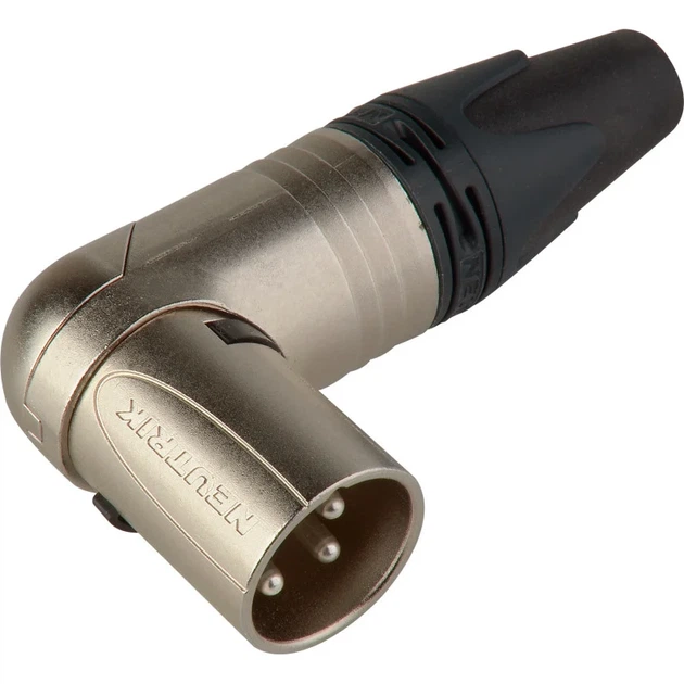 Штекер XLR 3 кабельний кутовий серія RX Neutrik нікель NC3MRX (Швейцарія) - зображення 2