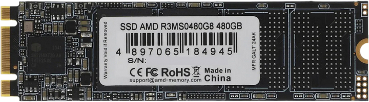 Dysk SSD AMD Radeon R3 480GB M.2 2280 SATA III 3D NAND TLC (R3MS0480G8) - obraz 1