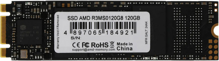 Dysk SSD AMD Radeon R3 120GB M.2 2280 SATA III 3D NAND TLC (R3MS0120G8) - obraz 1