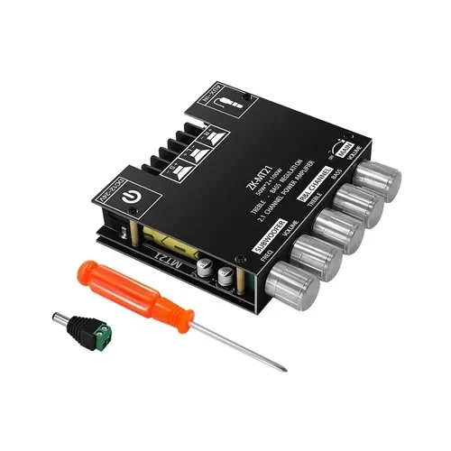 Усилитель звука 2.1 ZK-MT21 (Bluetooth v5.0, AUX, 2х50Вт + 100Вт сабвуфер) - Фото 3 Усилитель звука 2.1 ZK-MT21 (Bluetooth v5.0, AUX, 2х50Вт + 100Вт сабвуфер) - изображение 3