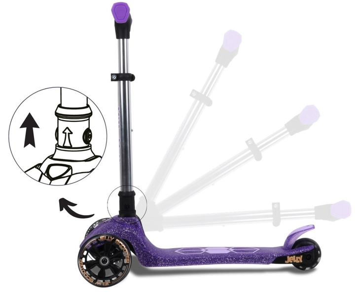 Hulajnoga dziecięca Milly Mally trójkołowa Jelly Violet 6253 (5907090700276) - obraz 10