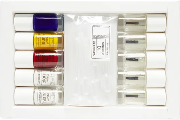 Набір для створення лаків Nailmatic 5 рідких пігментів + 5 основ для змішування + 10 піпеток + 5 етикеток (3760229892172) - зображення 2