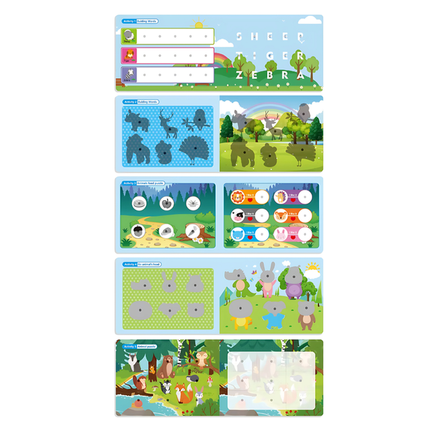 Дитяча розвиваюча книга Busy Book Монтессори, тактильная книга с липучками Keybaby для детей, бизибук, Animals - Фото 2 Дитяча розвиваюча книга Busy Book Монтессори, тактильная книга с липучками Keybaby для детей, бизибук, Animals - изображение 2