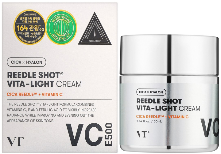 Krem do twarzy przeciwzmarszczkowy Vt Cosmetics Reedle Shot Vita-Light rozświetlający 50 ml (8803463004637) - obraz 2