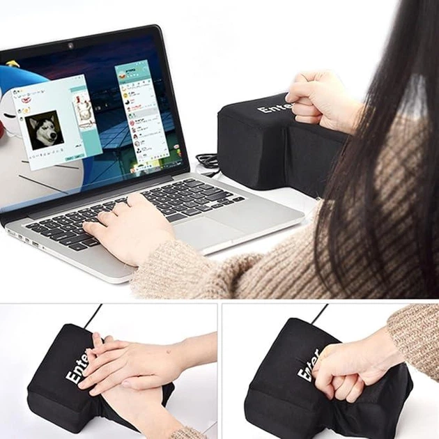 Кнопка антистресс Еnter USB Большая мягкая Fidget Big Enter - изображение 6